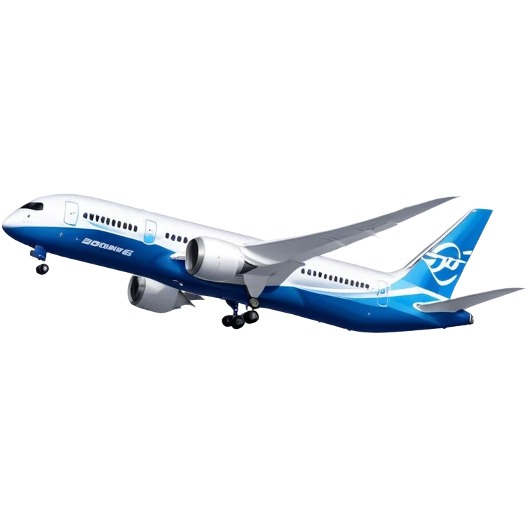Boeing 787 Dreamliner - Boeing (Model Year: 2022) (Iconic colour: White with blue) emoji