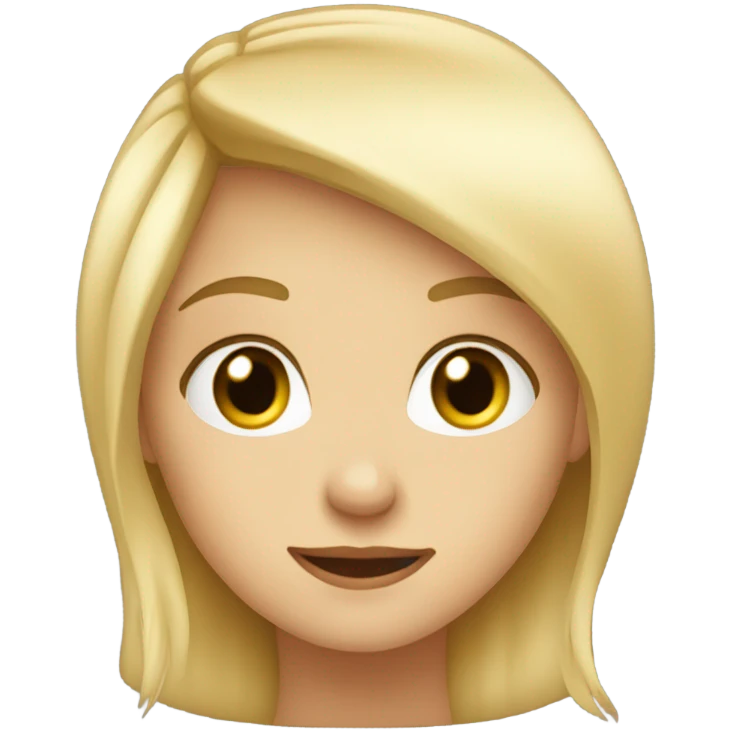 Blonde girl side eyeing  emoji