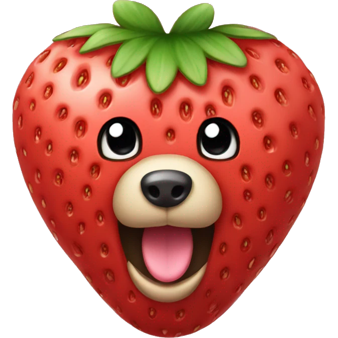 Strawberry bear emoji