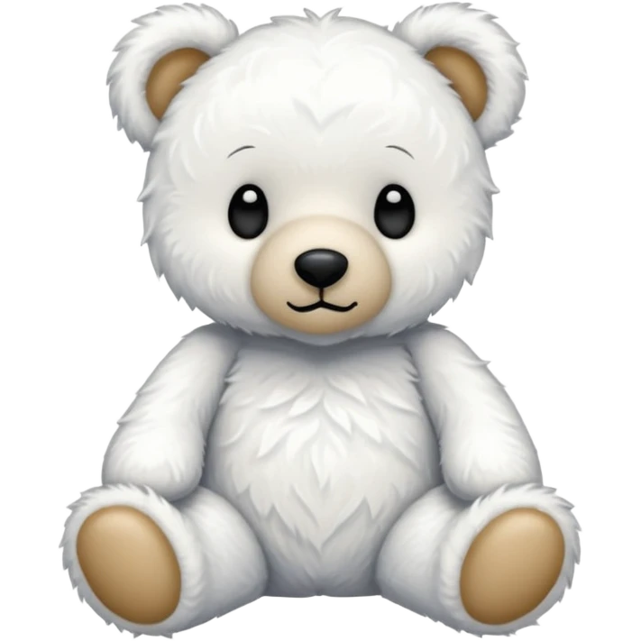 Ice White boho aesthetic teddy sticker emoji