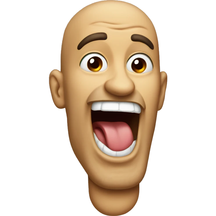Man sticking his tongue out emoji