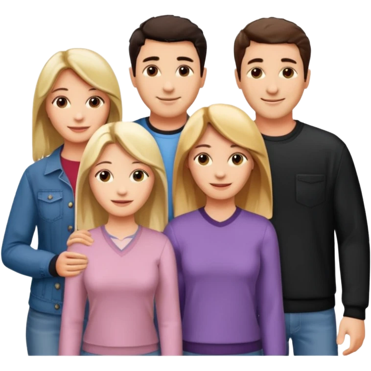 Cast members from tv show friends  emoji