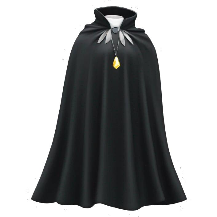 faceless mannequin flapping onyx gemstone cape emoji