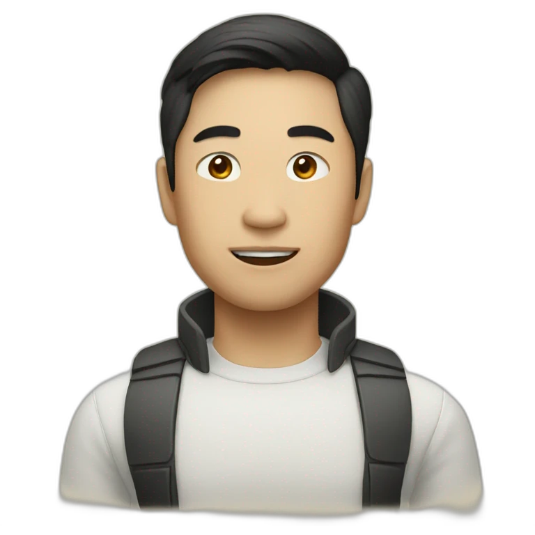 asian in tesla emoji