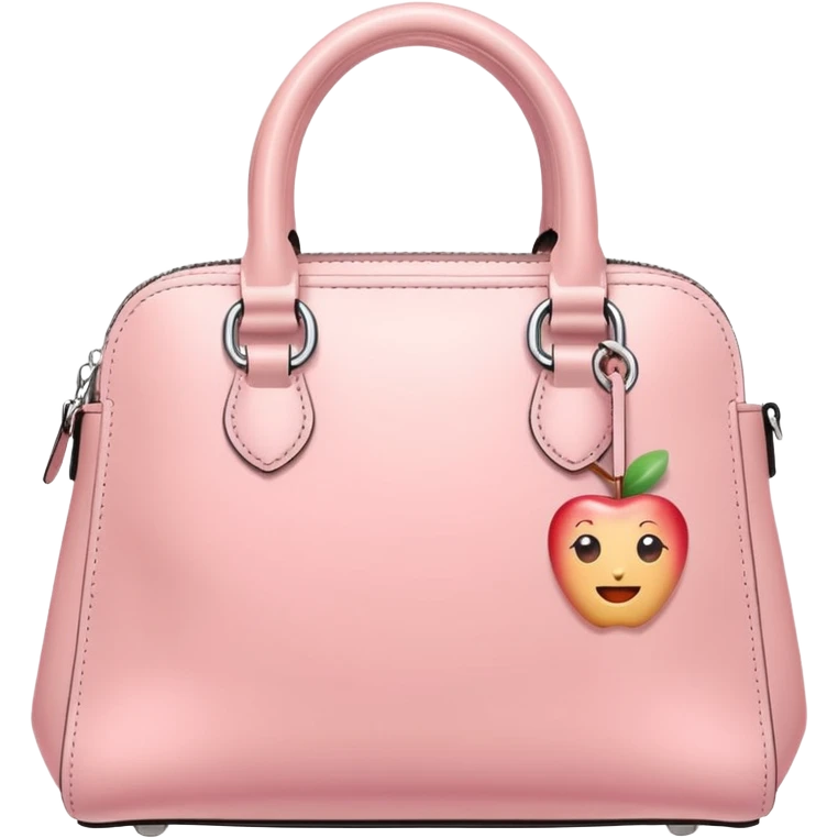 trendy pastel pink women's bag apple emojis style emoji