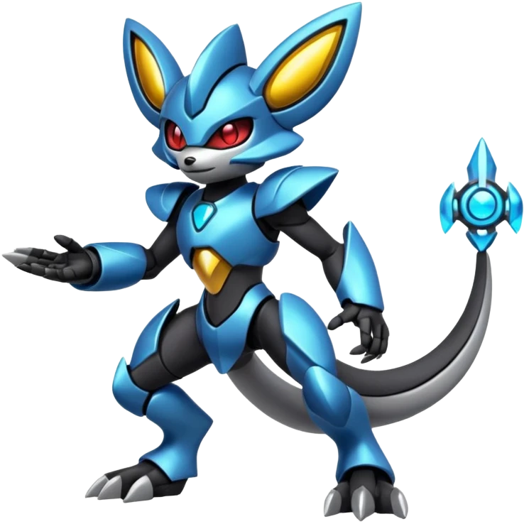 Futuristic Protogen-Fakémon-Pokémon-creature-fusion (full body) emoji