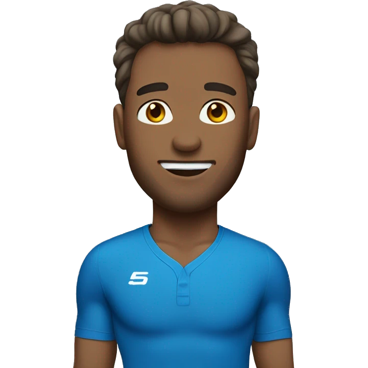 sport man in blue sport suit emoji