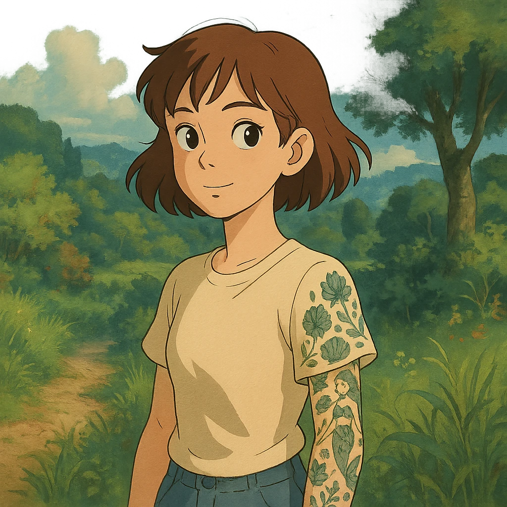 tattooed girl emoji