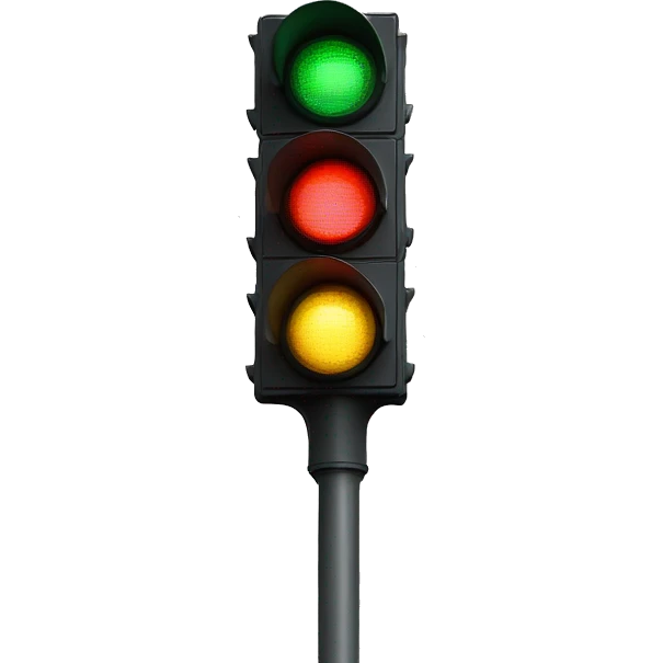 red Traffic light emoji