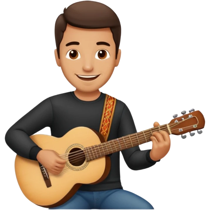 Spanish man playing guitar emoji emoji