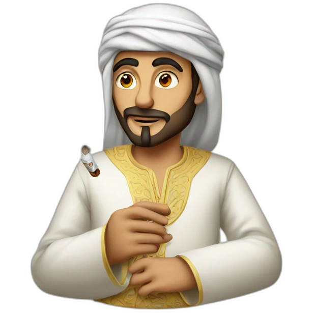 arab prince smoking emoji