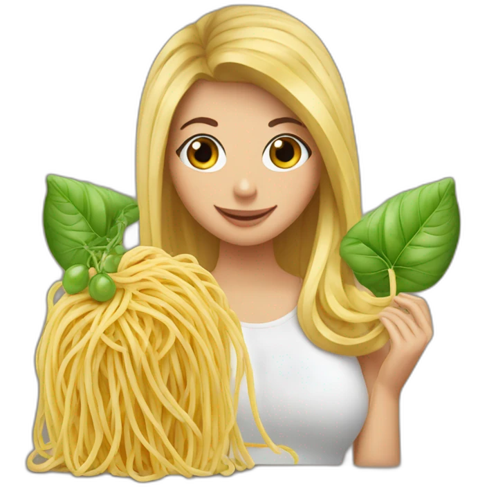 spaghetti vespa vine and beatiful woman emoji