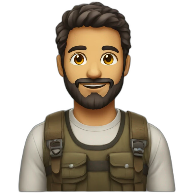 brazilian beard young developer emoji