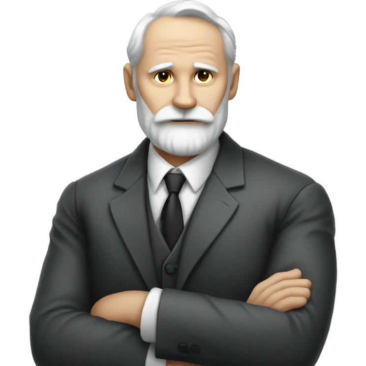 Ivan Pavlov in a suit with his arms crossed emoji