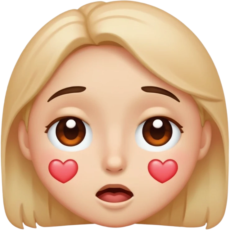 Drooling emoji with heart eyes and blushing  emoji