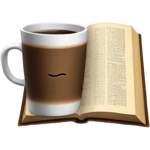 Coffee and bible emoji