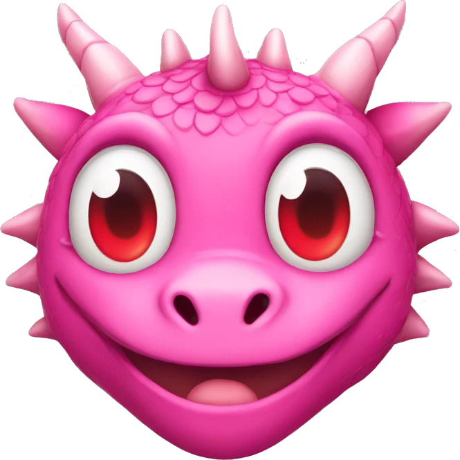 Pink dragon with heart eyes  emoji