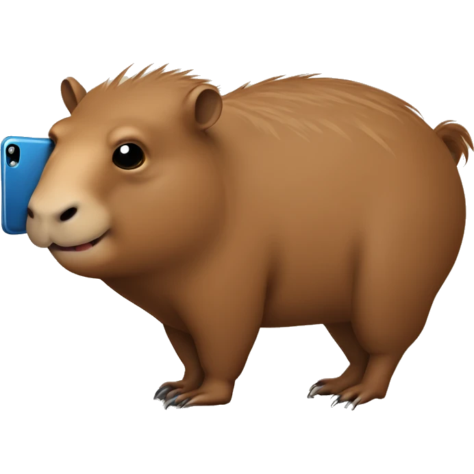 Capibara con celular  emoji