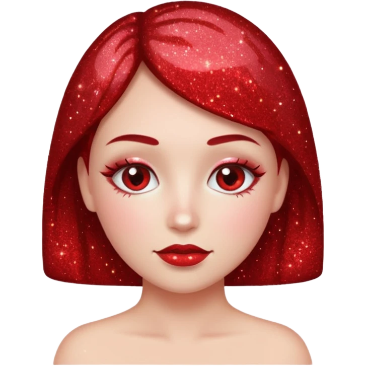 Recrutador Vermelho Glitter emoji