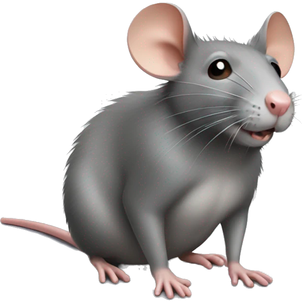Rat with large chest emoji