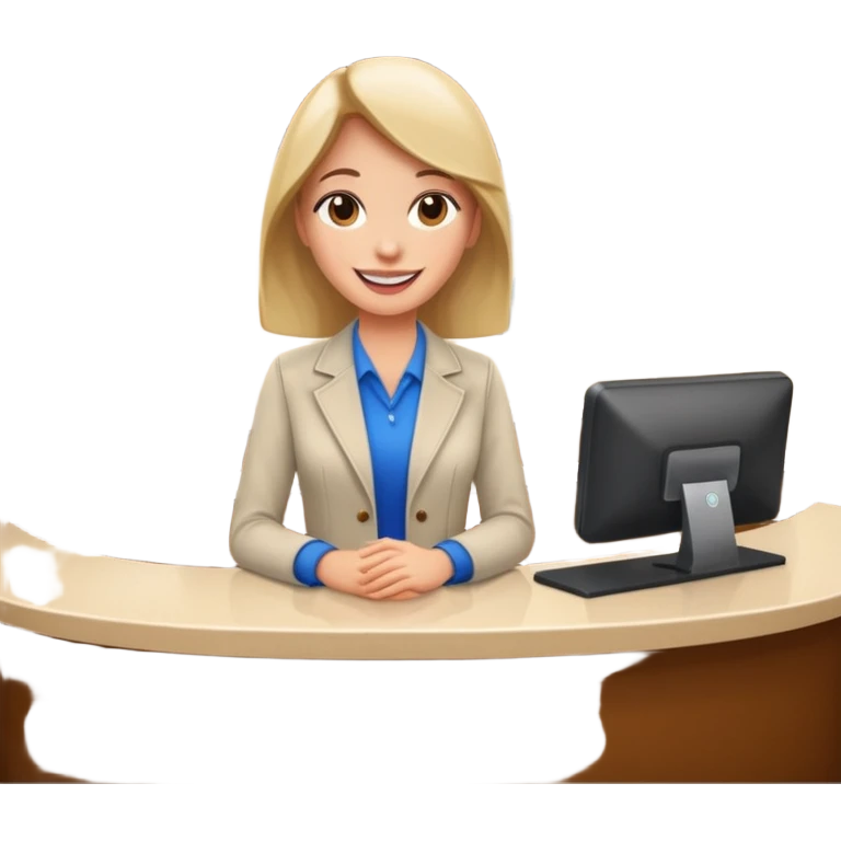 tourist \ standing on hotel reception desk  emoji