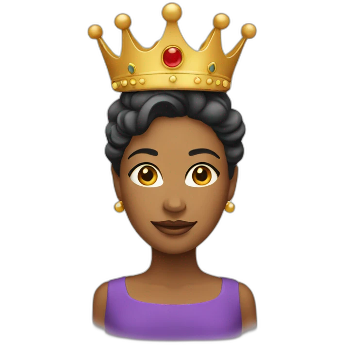 Queen with crown emoji