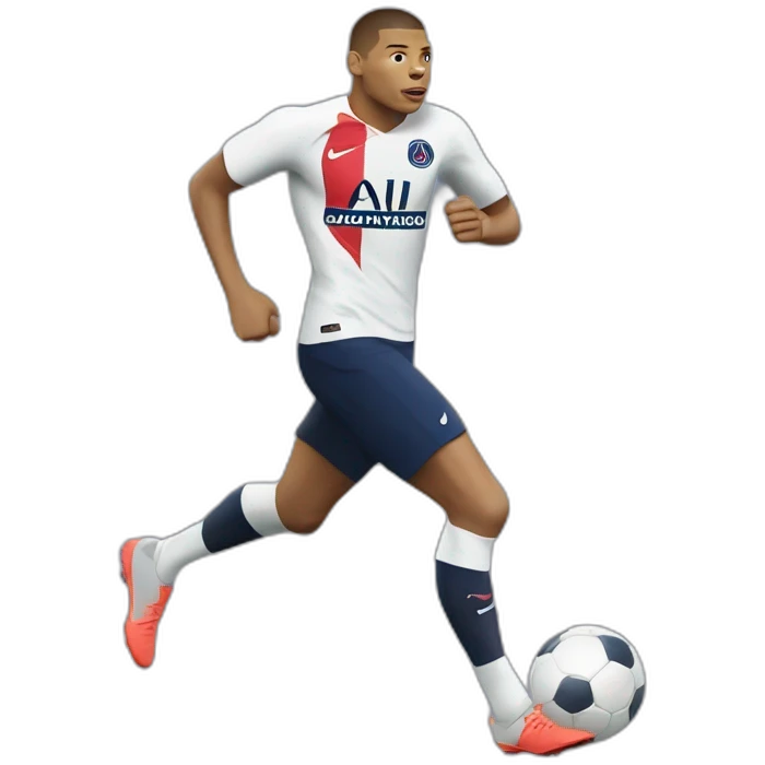 kylian mbappe, running, psg emoji