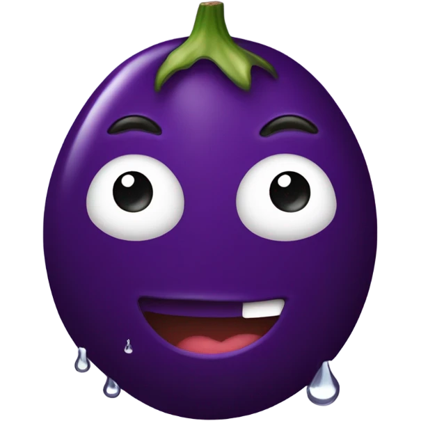 Aubergine sous la douche emoji