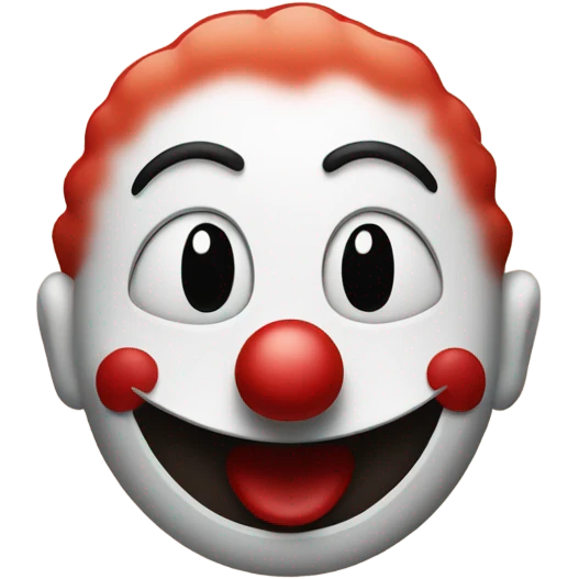 smiley face with clown hai emoji
