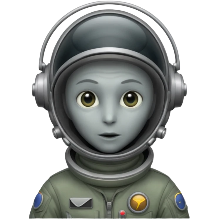 Alein pilot with antenna head  emoji