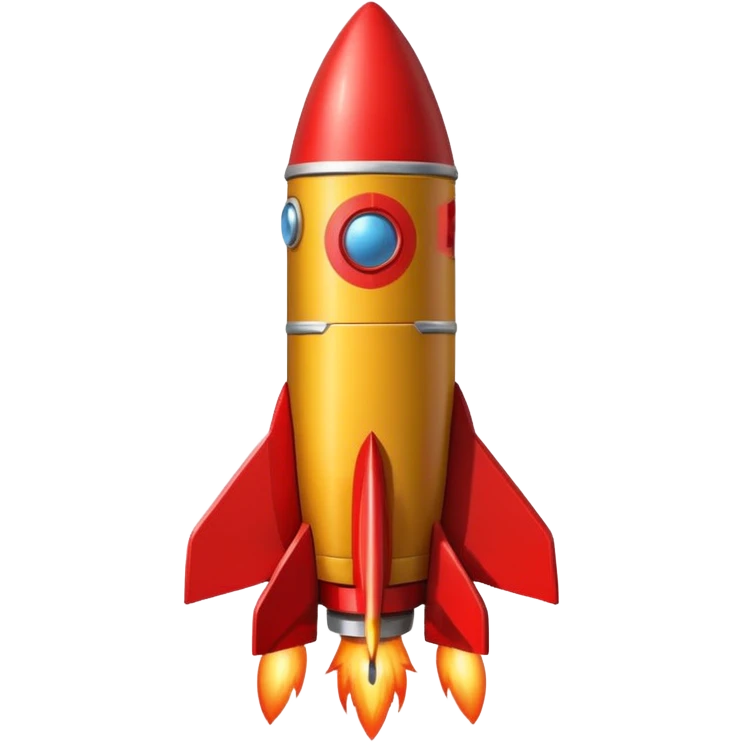 a rocket with a red X on it emoji