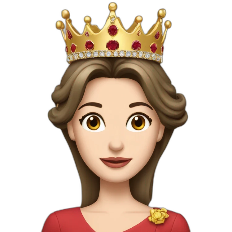 reina letizia con su corona de reina emoji