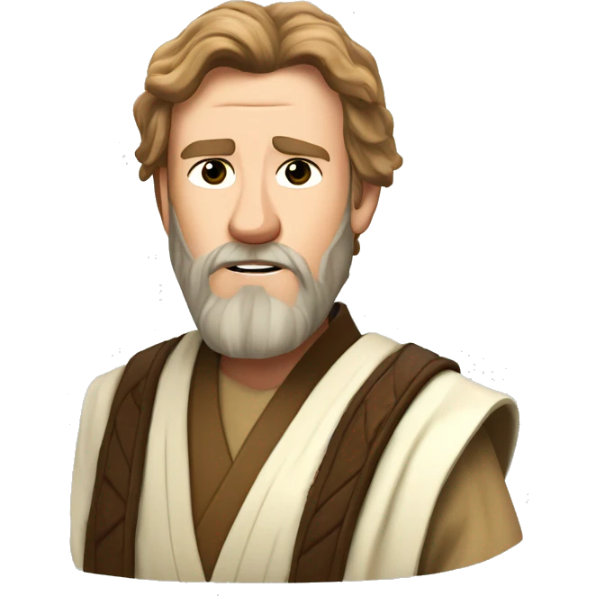 obi-wan kenobi with viciously hairy chest emoji