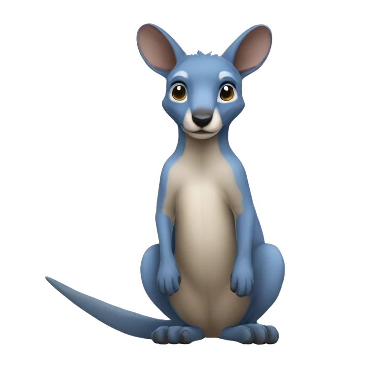 Kangourou bleu  emoji