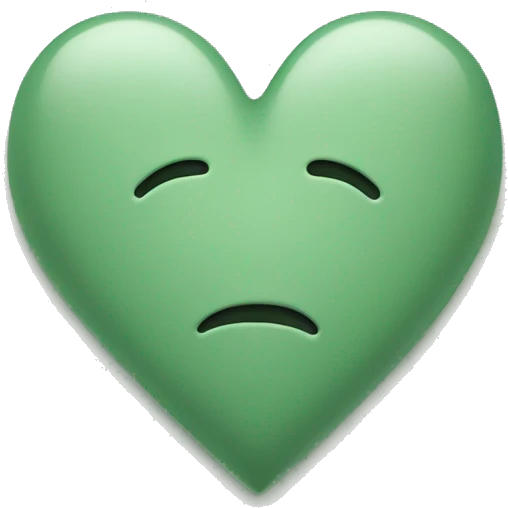 Sage green heart emoji