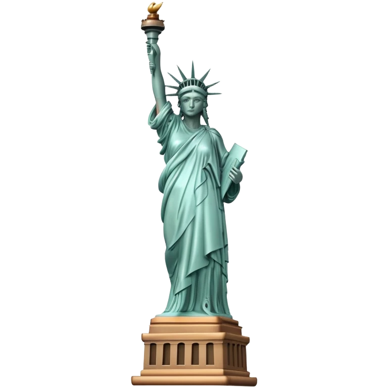 Ultra basic Statue of Liberty with minimal details emoji