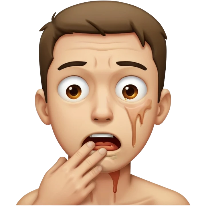 Man chocking himself  emoji