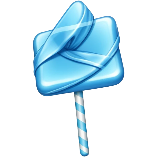 blue-wrapped candy emoji