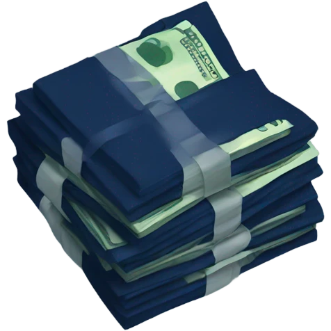 navi blue stack of money emoji