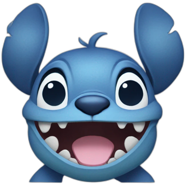 Stitch with just upper body emoji