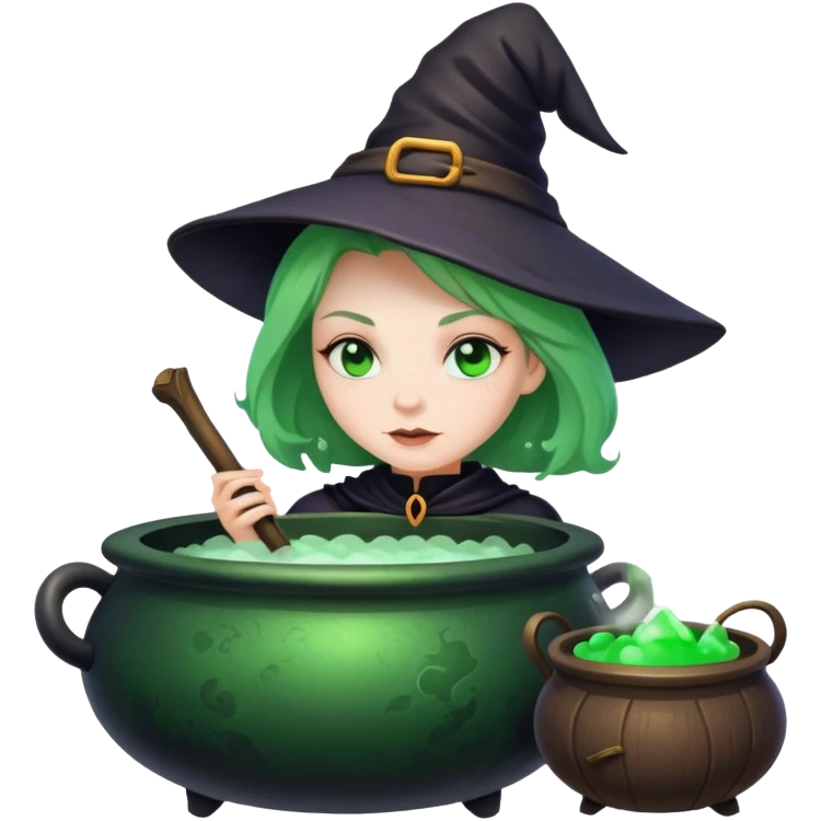 witch in a cauldron  emoji