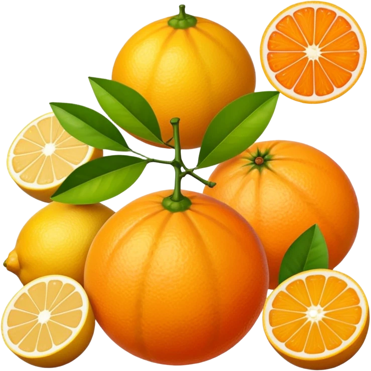 citrus fruits together  emoji