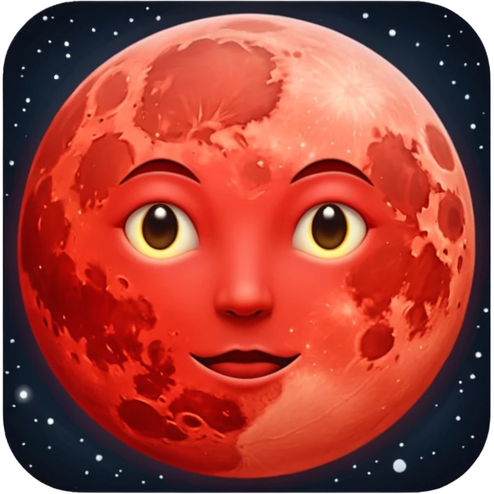 Red moon emoji