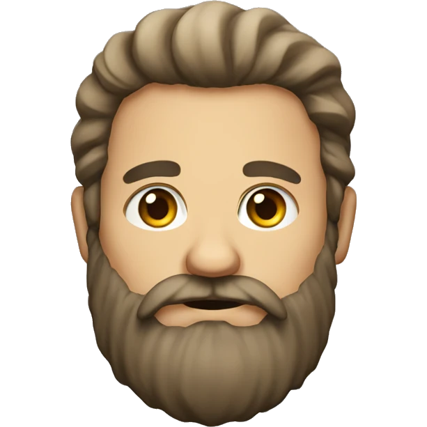 Large bearded European  emoji