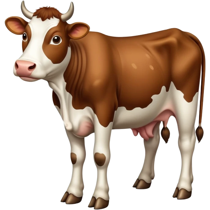 A cow with a Saturn and rings and with bigg feet  emoji