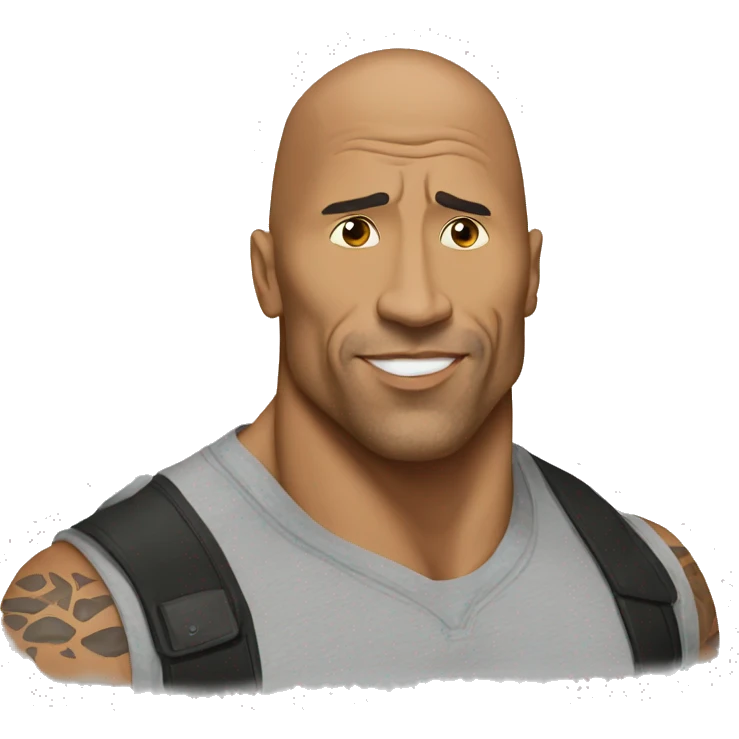 the rock kiss white guy emoji