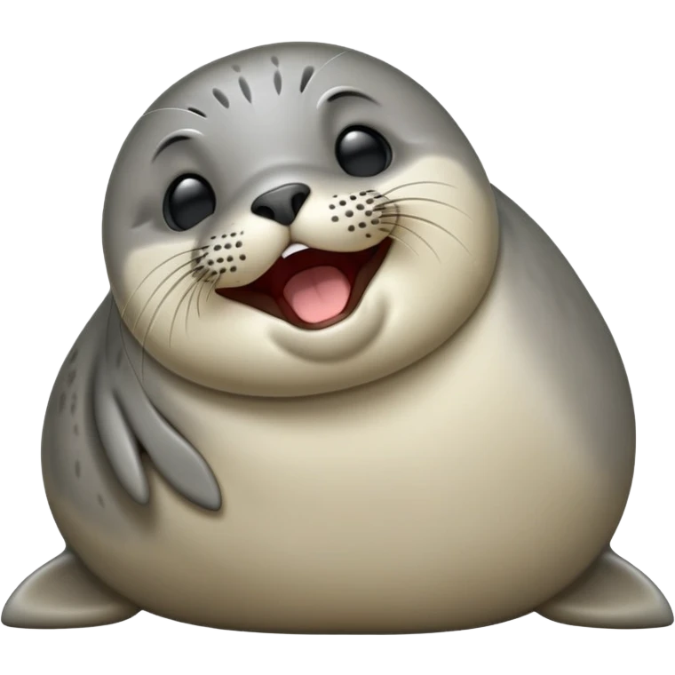 cinematic-cute-realistic yawning-harbour-seal-portrait-emoji,-head-tilted-slightly-with-a-dramatic,-wide-open-yawn,-showcasing-a-smooth,-rounded-body-with-gently-drooping-features-and-sleepy,-half-closed-eyes,-simplified-yet-irresistibly-adorable emoji