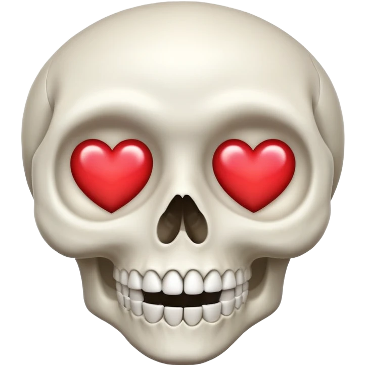 skull face with heart eyes emoji