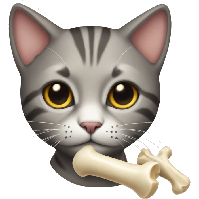 Cat with a bone  emoji