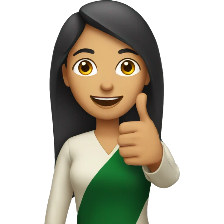 A PAKISTANI WOMAN WITH THUMBS UP emoji